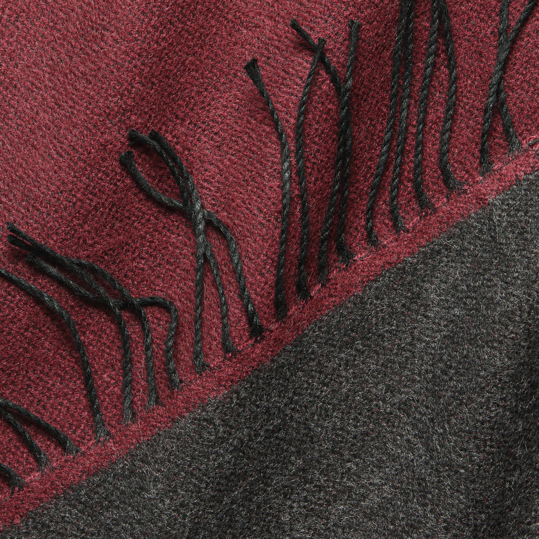 Double-Sided Scarf - Claret/Charcoal - Universal Works - STAG Provisions - Accessories - Scarves