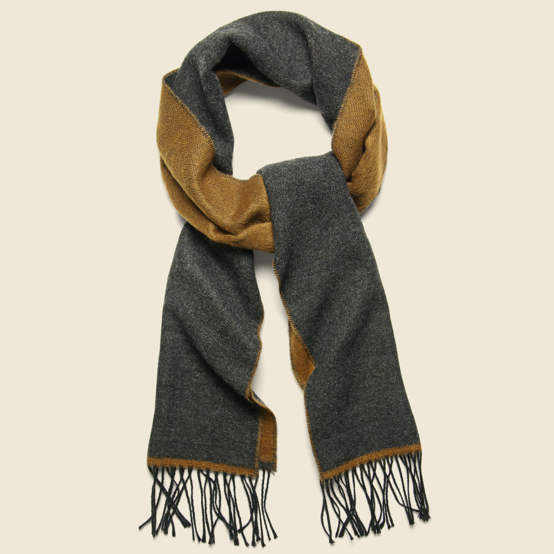 Universal Works Double-Sided Scarf - Cumin/Charcoal
