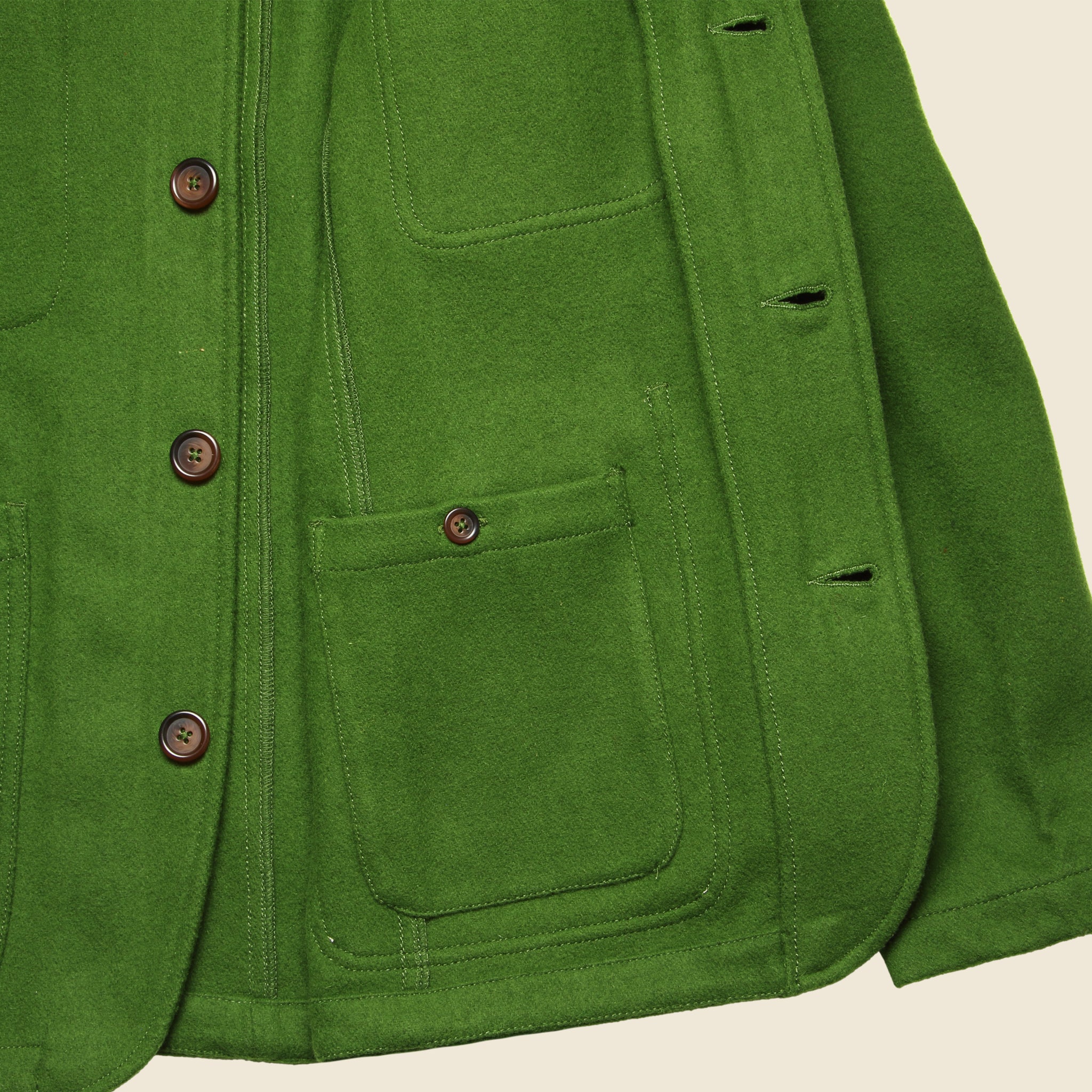 
                          Mowbray Long Bakers Jacket - Green - Universal Works - STAG Provisions - Outerwear - Coat / Jacket
                        