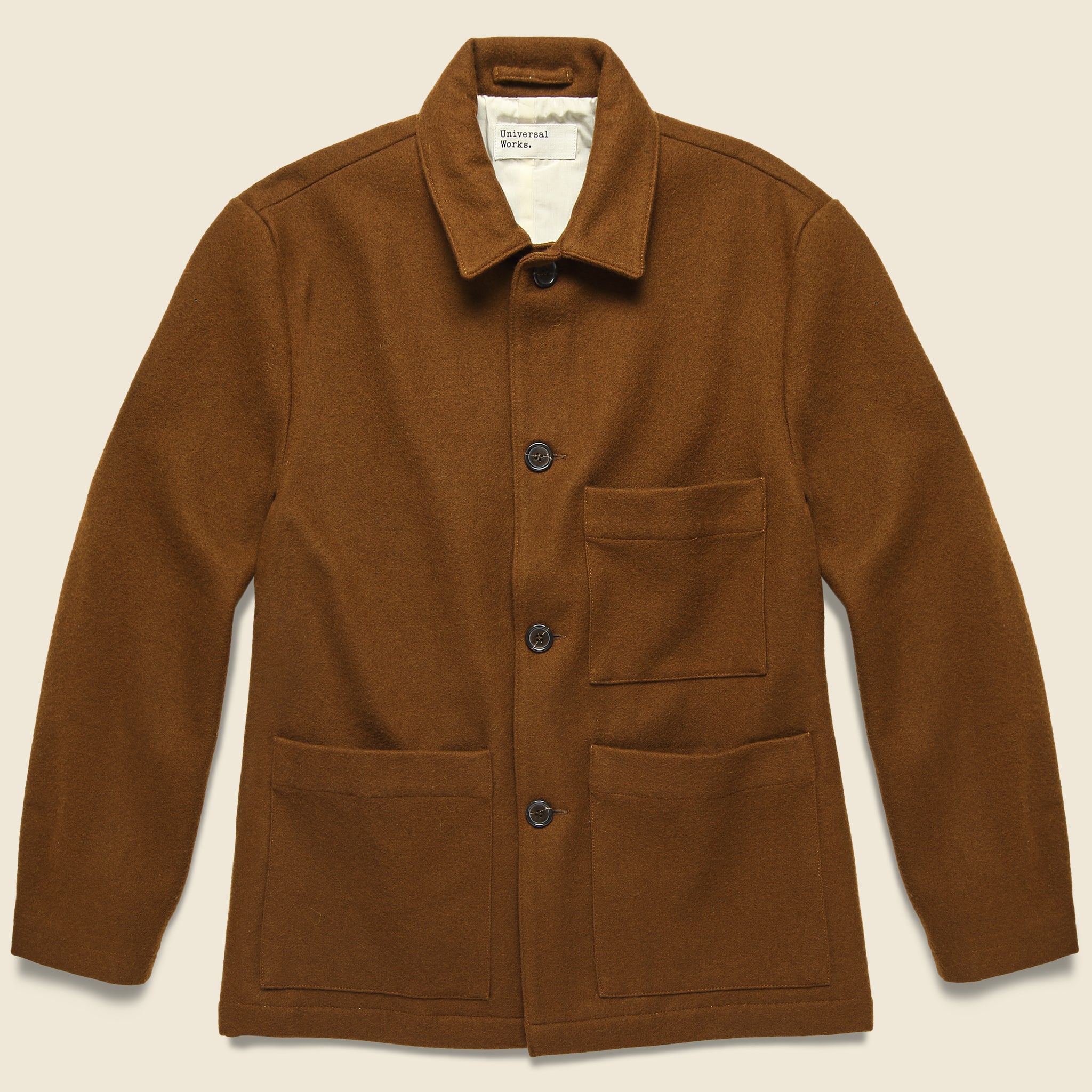 Melton Simple Bakers Jacket - Cumin - Universal Works - STAG Provisions - Outerwear - Coat / Jacket
