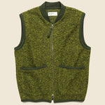 Wool Fleece Waistcoat - Green - Universal Works - STAG Provisions - Outerwear - Vest