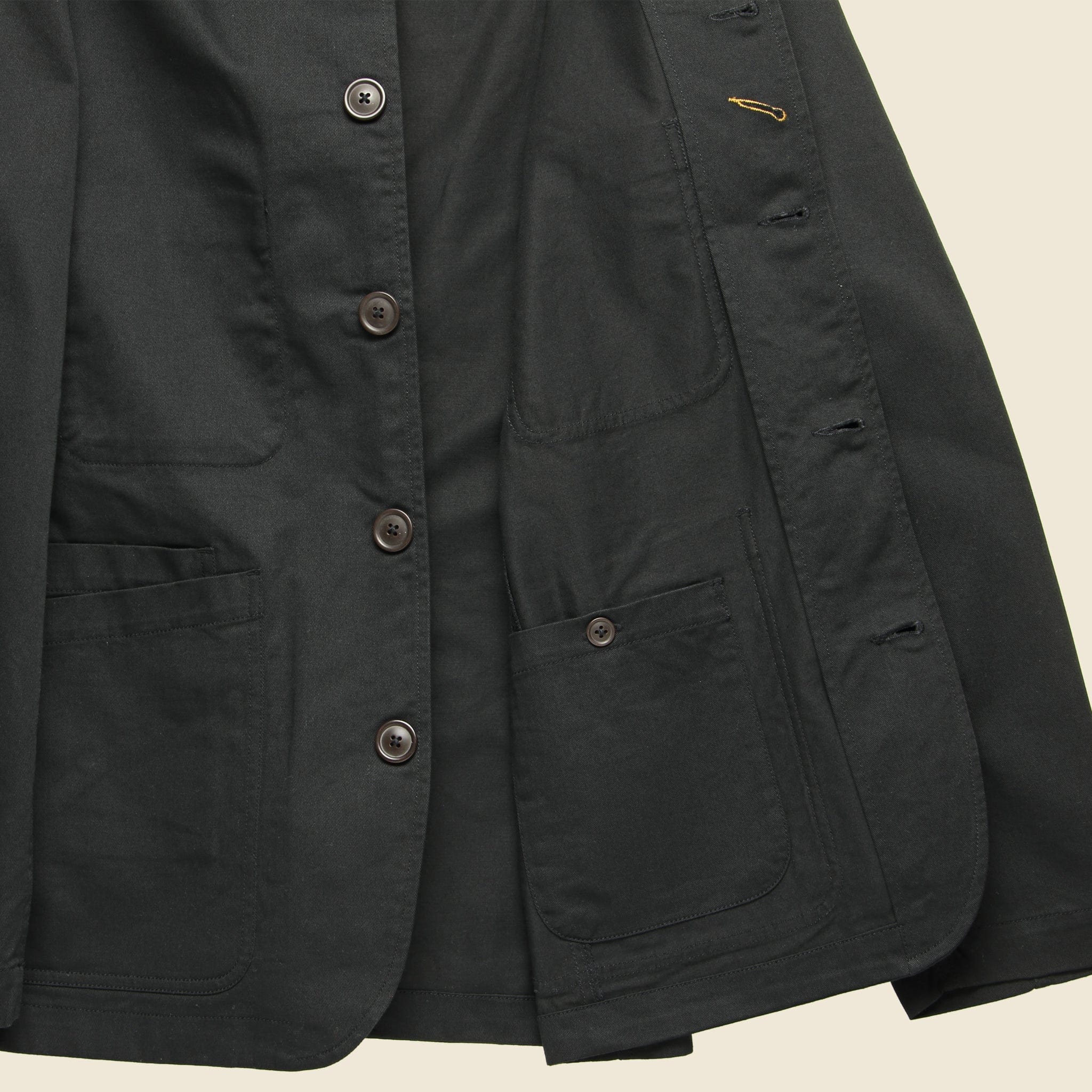 
                          Twill Bakers Jacket - Black - Universal Works - STAG Provisions - Outerwear - Shirt Jacket
                        