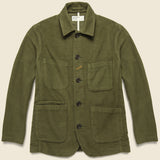 Moleskin Bakers Jacket - Moss - Universal Works - STAG Provisions - Suiting - Sport Coat