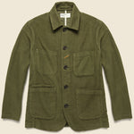 Moleskin Bakers Jacket - Olive - Universal Works - STAG Provisions - Outerwear - Coat / Jacket