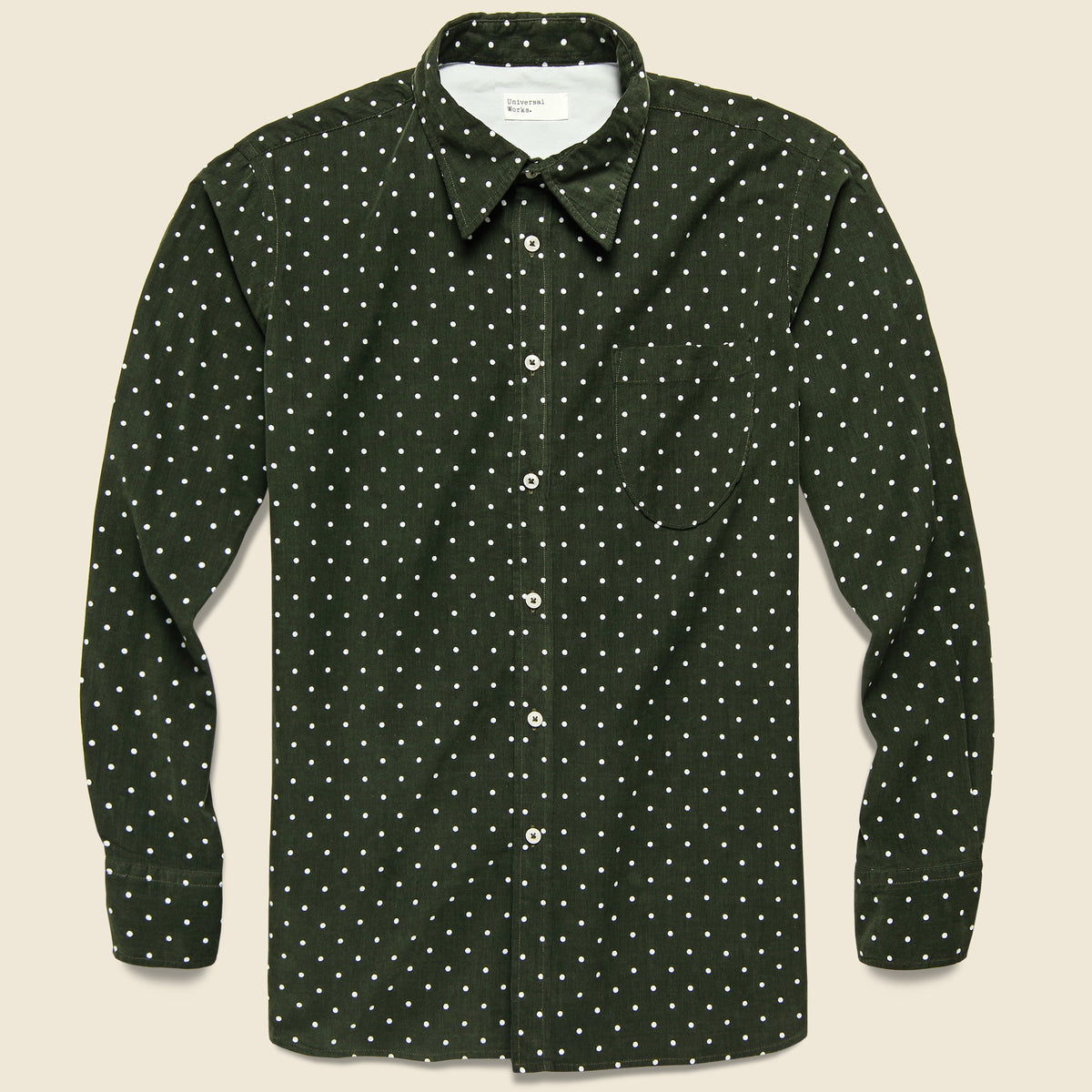 Cord Brook Shirt - Olive Dot