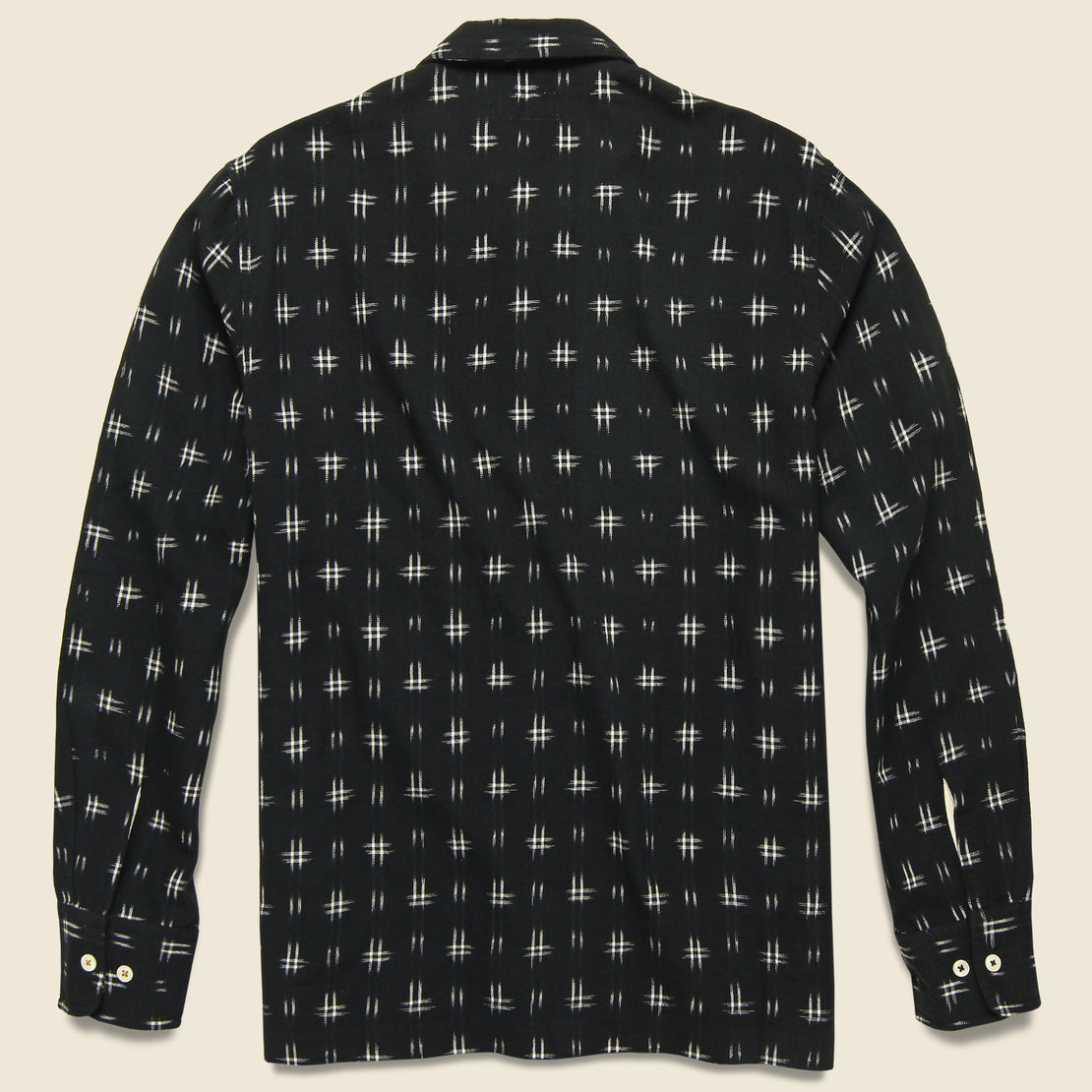 Garage Shirt - Black Ikat - Universal Works - STAG Provisions - Tops - L/S Woven - Other Pattern