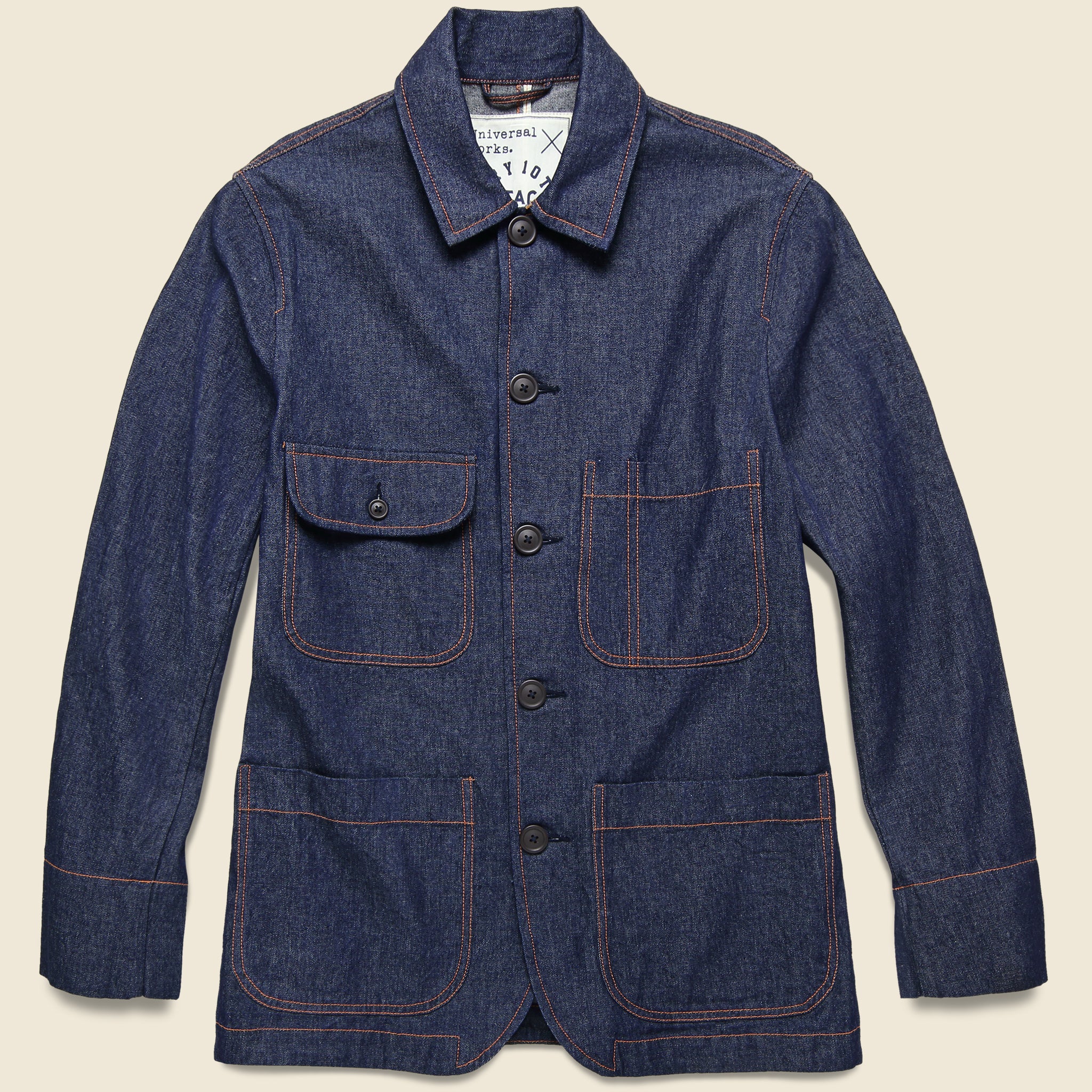 Denim Work Jacket - Indigo - Universal Works - STAG Provisions - Outerwear - Coat / Jacket