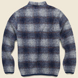 Wool Fleece Cardigan - Navy Check - Universal Works - STAG Provisions - Tops - Sweater