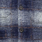 Wool Fleece Cardigan - Navy Check - Universal Works - STAG Provisions - Tops - Sweater