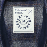Wool Fleece Cardigan - Navy Check - Universal Works - STAG Provisions - Tops - Sweater