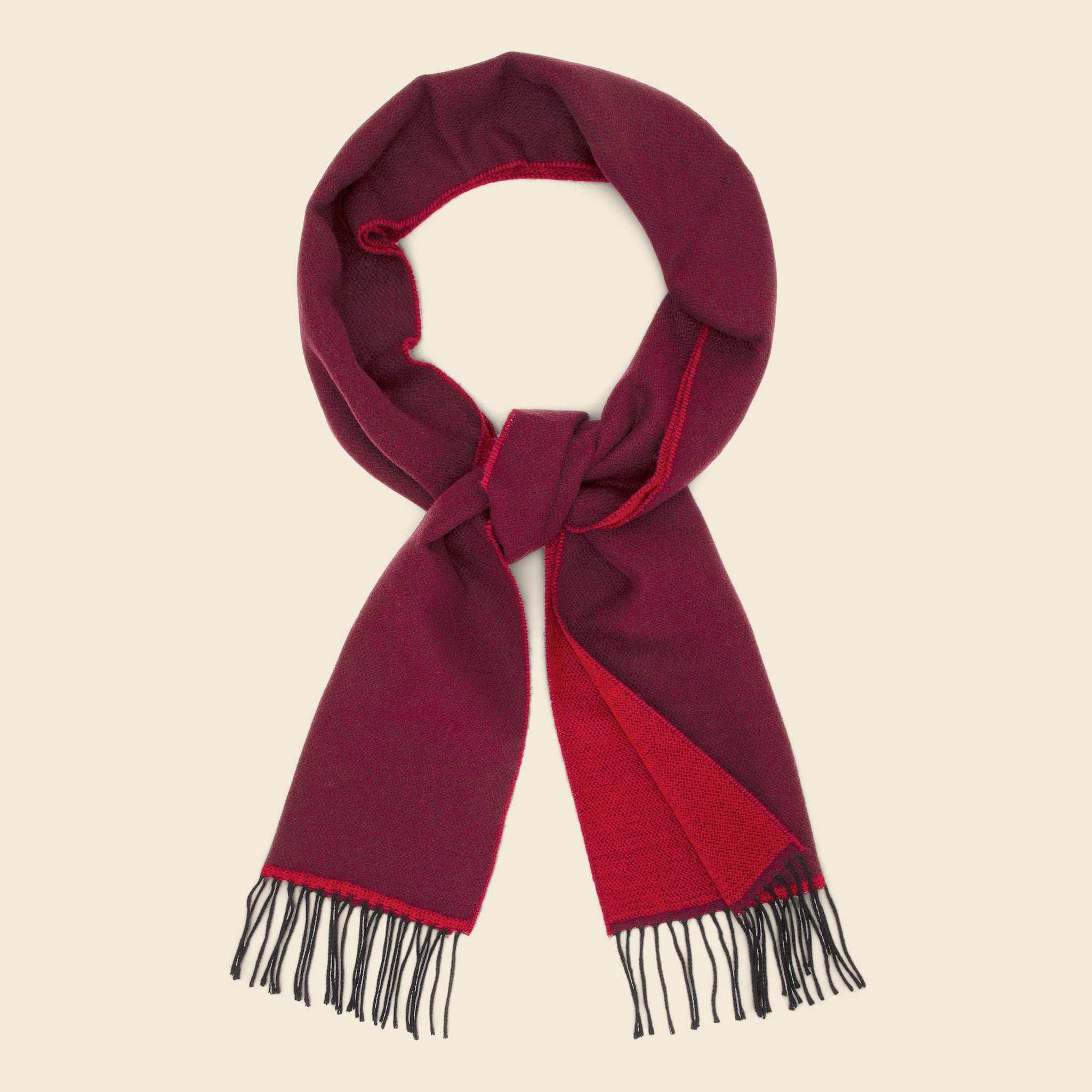 Double-Sided Scarf - Burgundy/Red - Universal Works - STAG Provisions - Accessories - Scarves