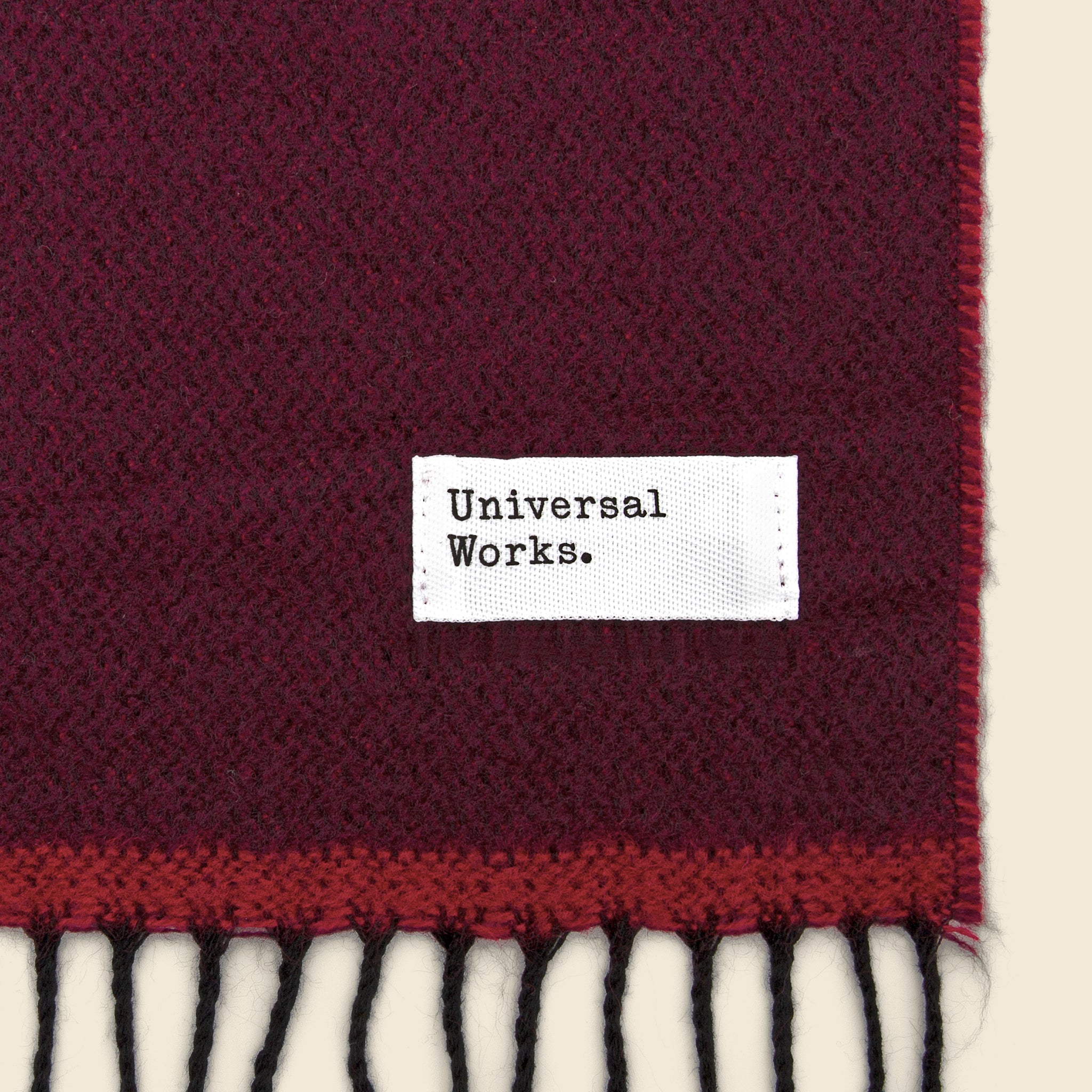 
                          Double-Sided Scarf - Burgundy/Red - Universal Works - STAG Provisions - Accessories - Scarves
                        