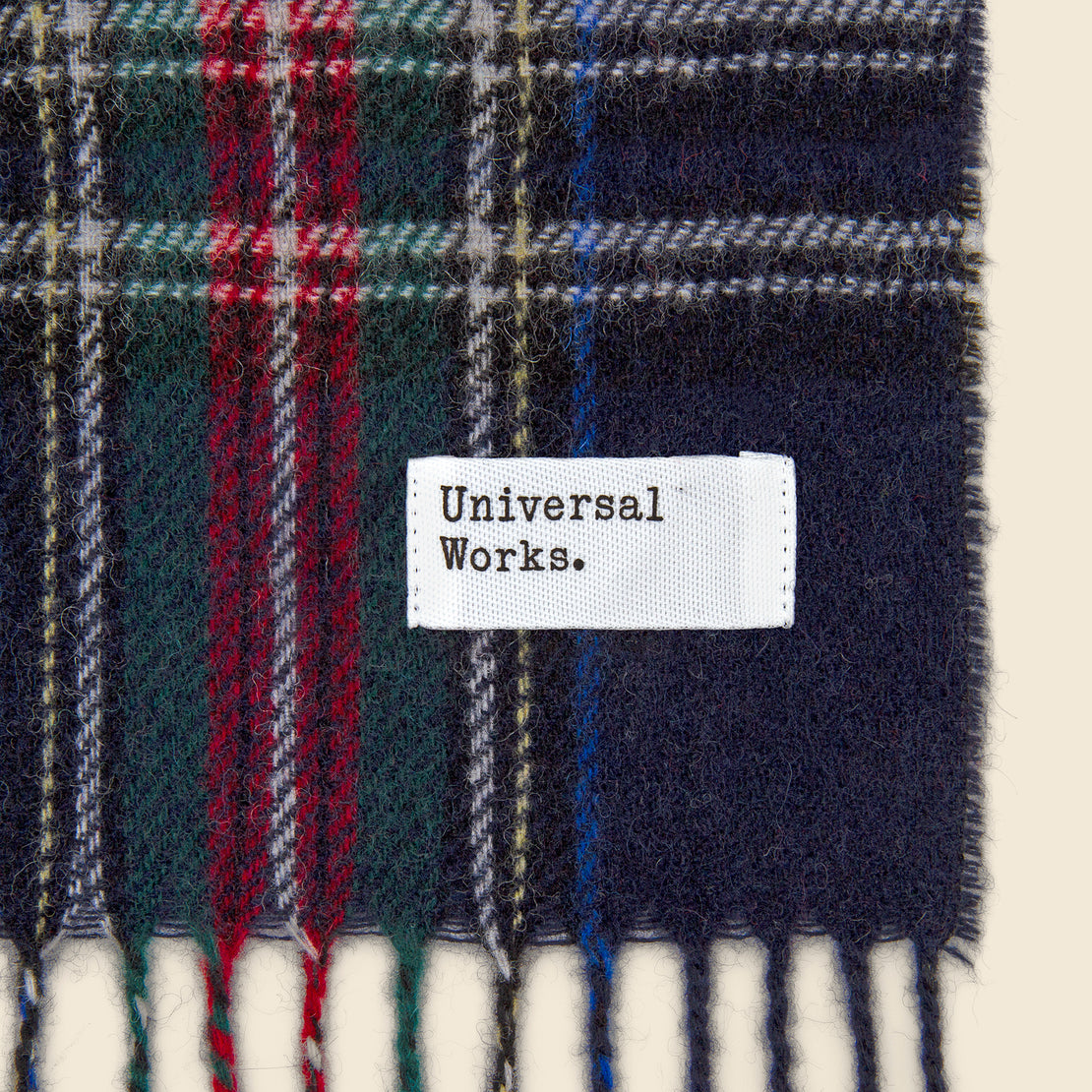Tartan Wool Scarf - Navy - Universal Works - STAG Provisions - Accessories - Scarves