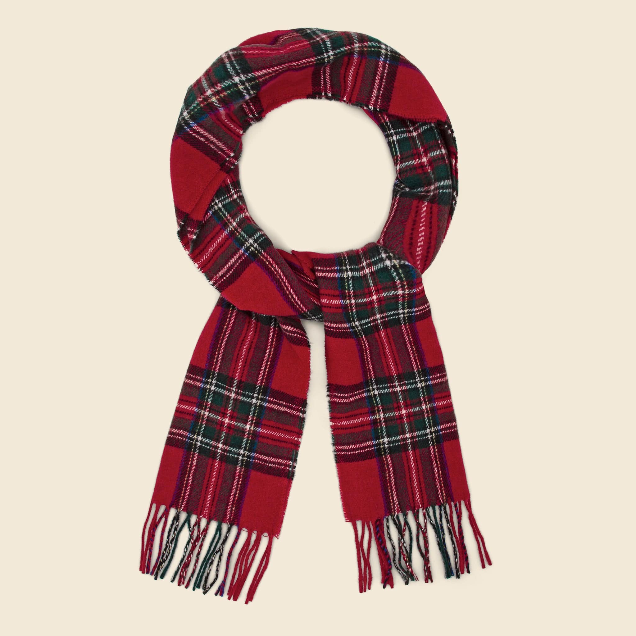 Tartan Wool Scarf - Red - Universal Works - STAG Provisions - Accessories - Scarves