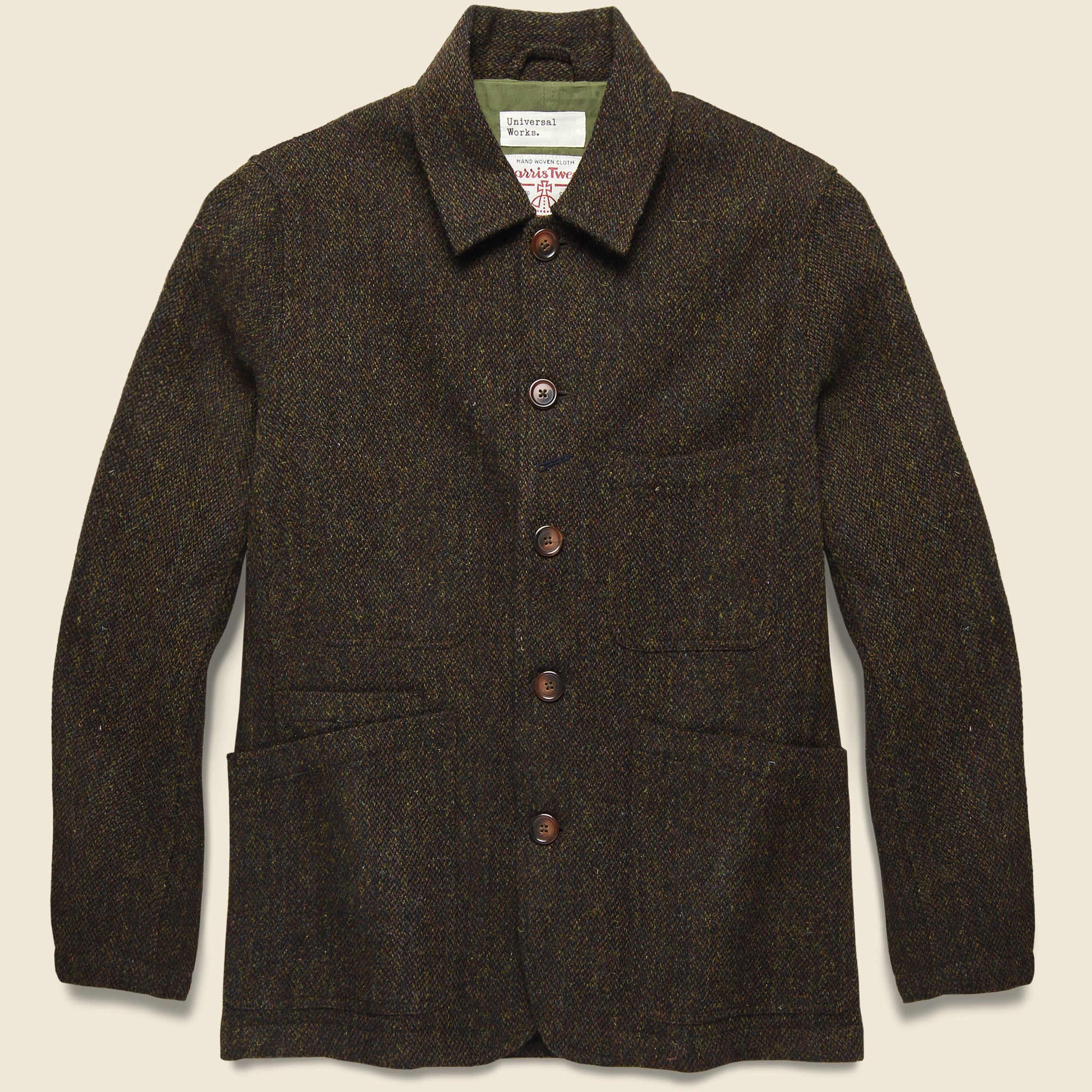 Bakers Jacket - Olive Brown Tweed - Universal Works - STAG Provisions - Outerwear - Coat / Jacket
