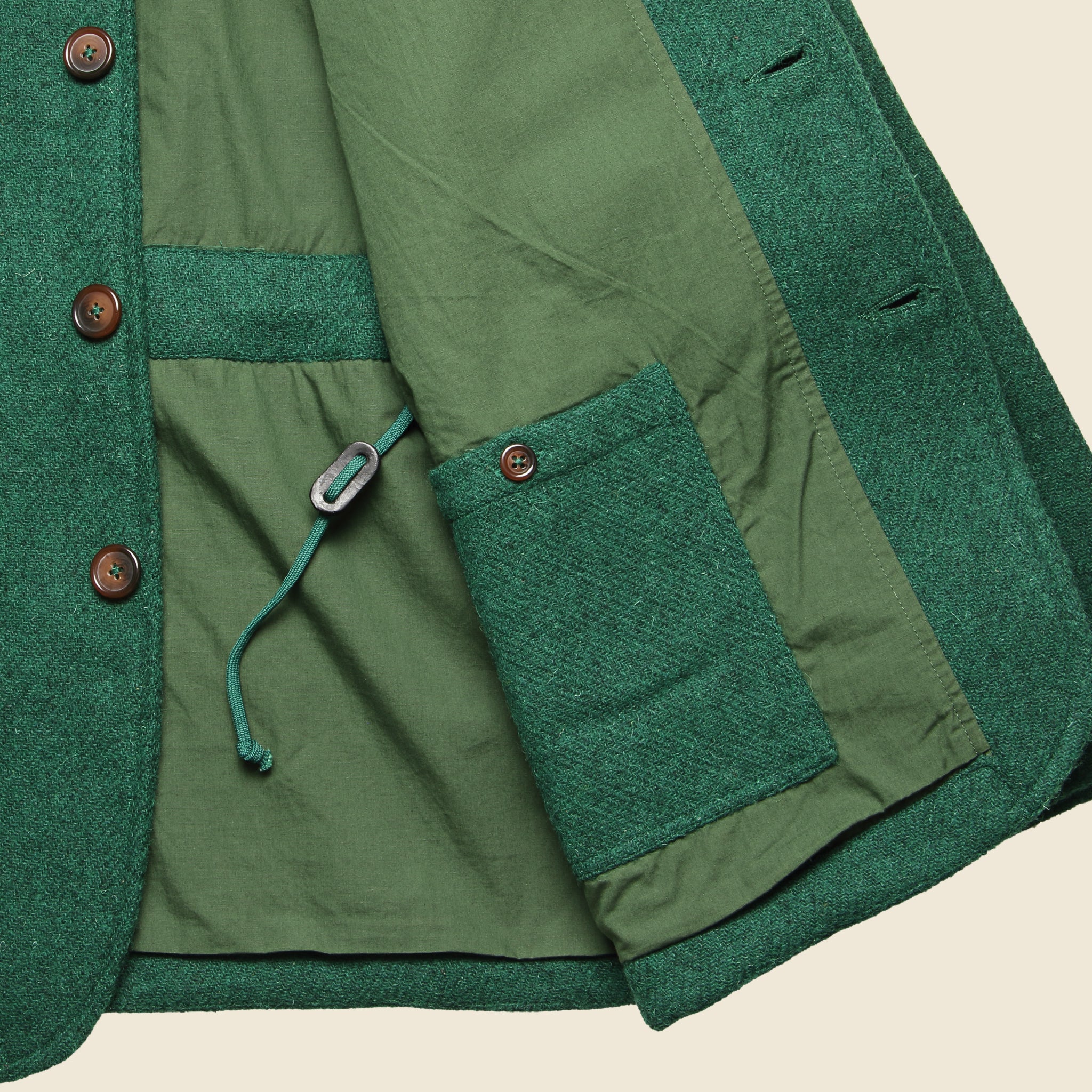 
                          Norfolk Bakers Jacket - Green Tweed - Universal Works - STAG Provisions - Outerwear - Coat / Jacket
                        