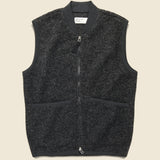 Zip Fleece Waistcoat - Charcoal Wool - Universal Works - STAG Provisions - Outerwear - Vest