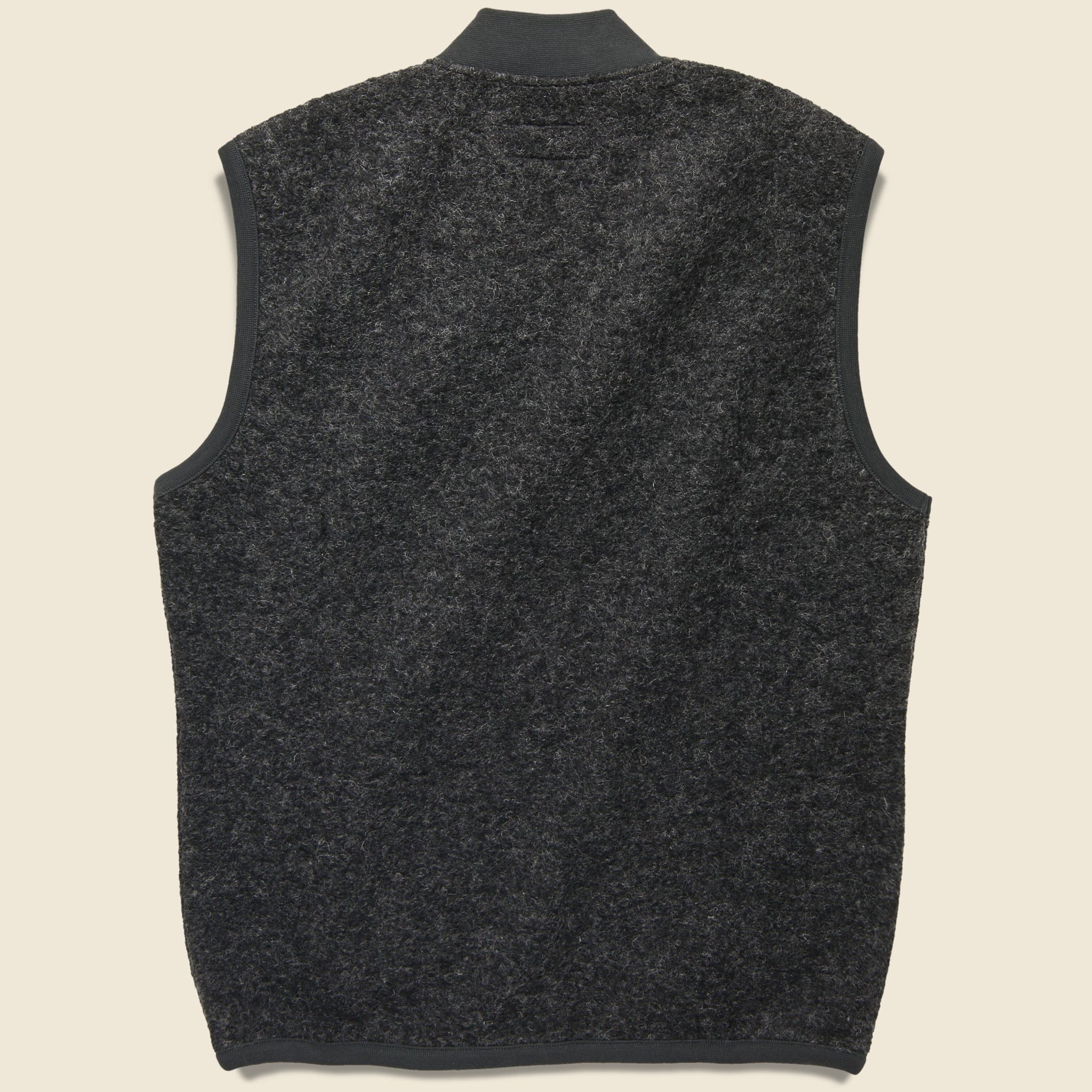 
                          Zip Fleece Waistcoat - Charcoal Wool - Universal Works - STAG Provisions - Outerwear - Vest
                        