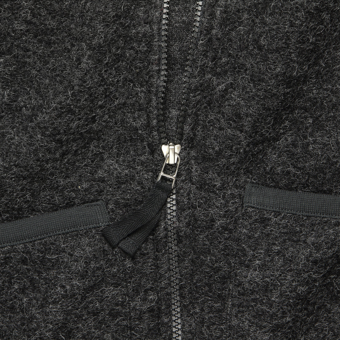 Zip Fleece Waistcoat - Charcoal Wool - Universal Works - STAG Provisions - Outerwear - Vest
