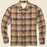 Utility Shirt - Sand/Red Check - Universal Works - STAG Provisions - Tops - L/S Woven - Plaid