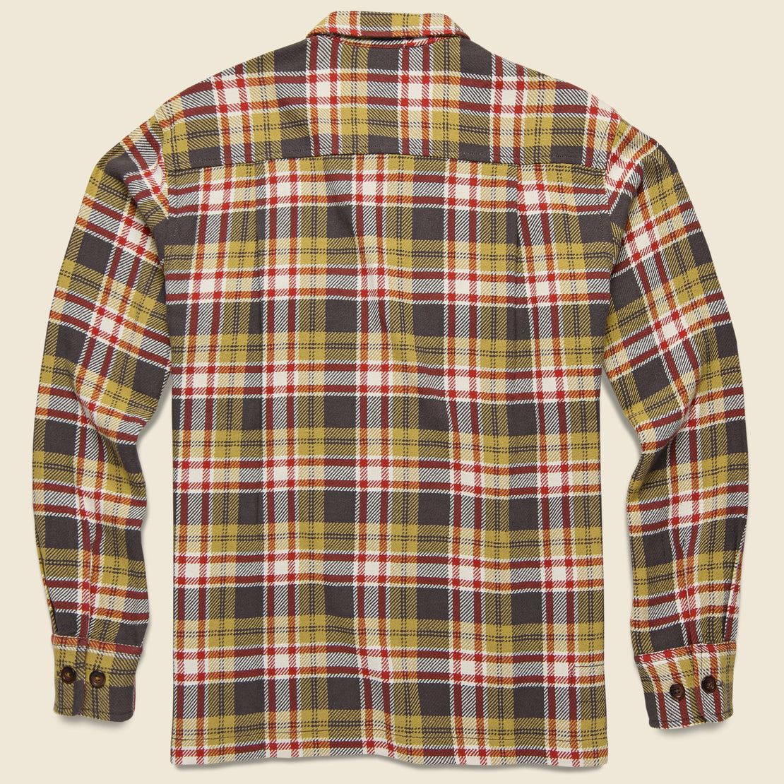 Utility Shirt - Sand/Red Check - Universal Works - STAG Provisions - Tops - L/S Woven - Plaid
