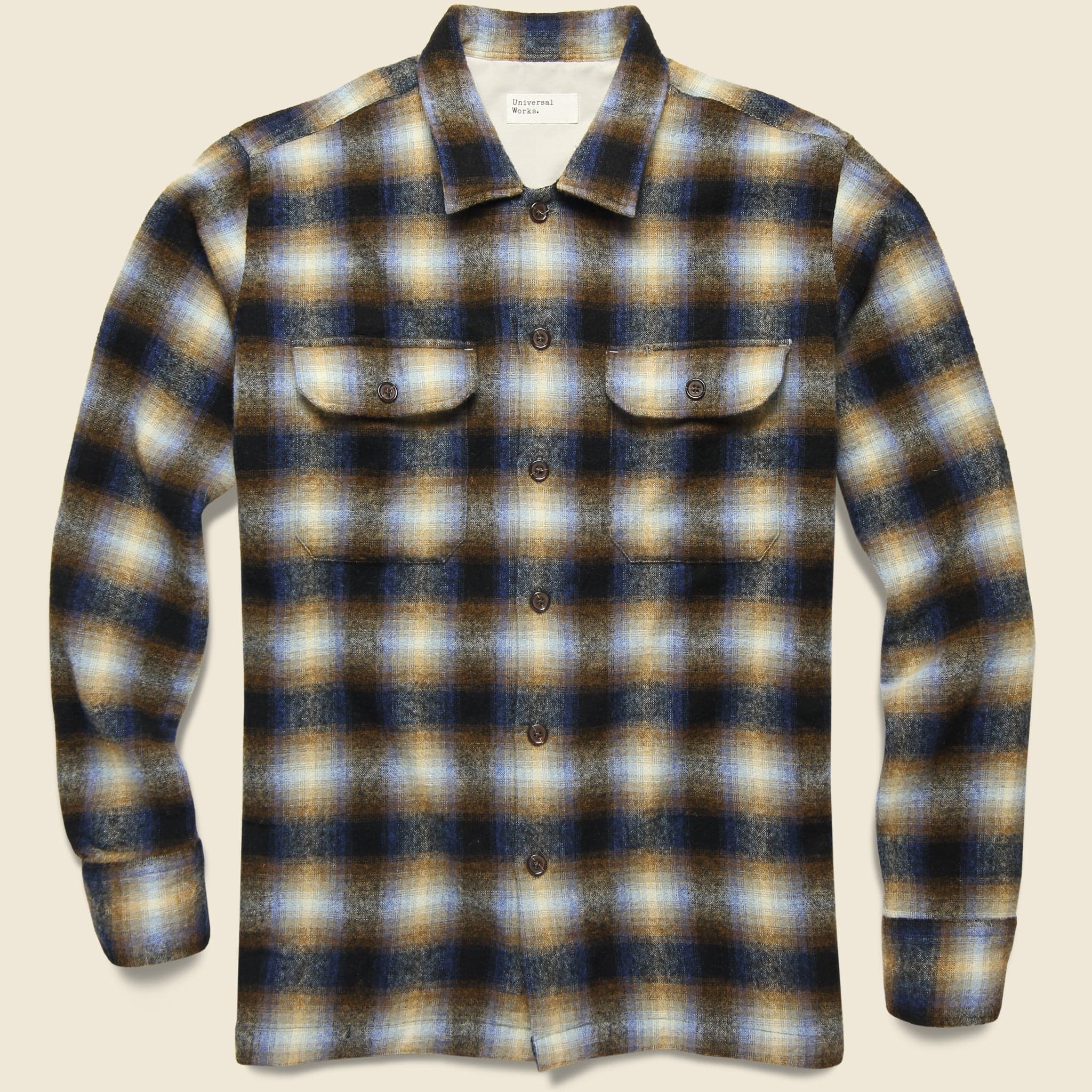 Utility Shirt - Navy Check - Universal Works - STAG Provisions - Tops - L/S Woven - Plaid