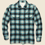 Utility Shirt - Turquoise Check - Universal Works - STAG Provisions - Tops - L/S Woven - Plaid