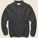Wool Fleece Cardigan - Charcoal - Universal Works - STAG Provisions - Tops - Sweater