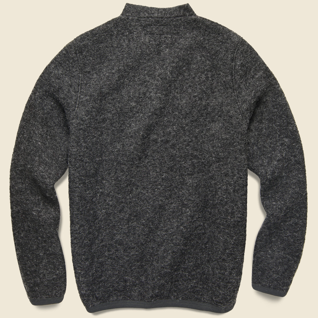 Wool Fleece Cardigan - Charcoal