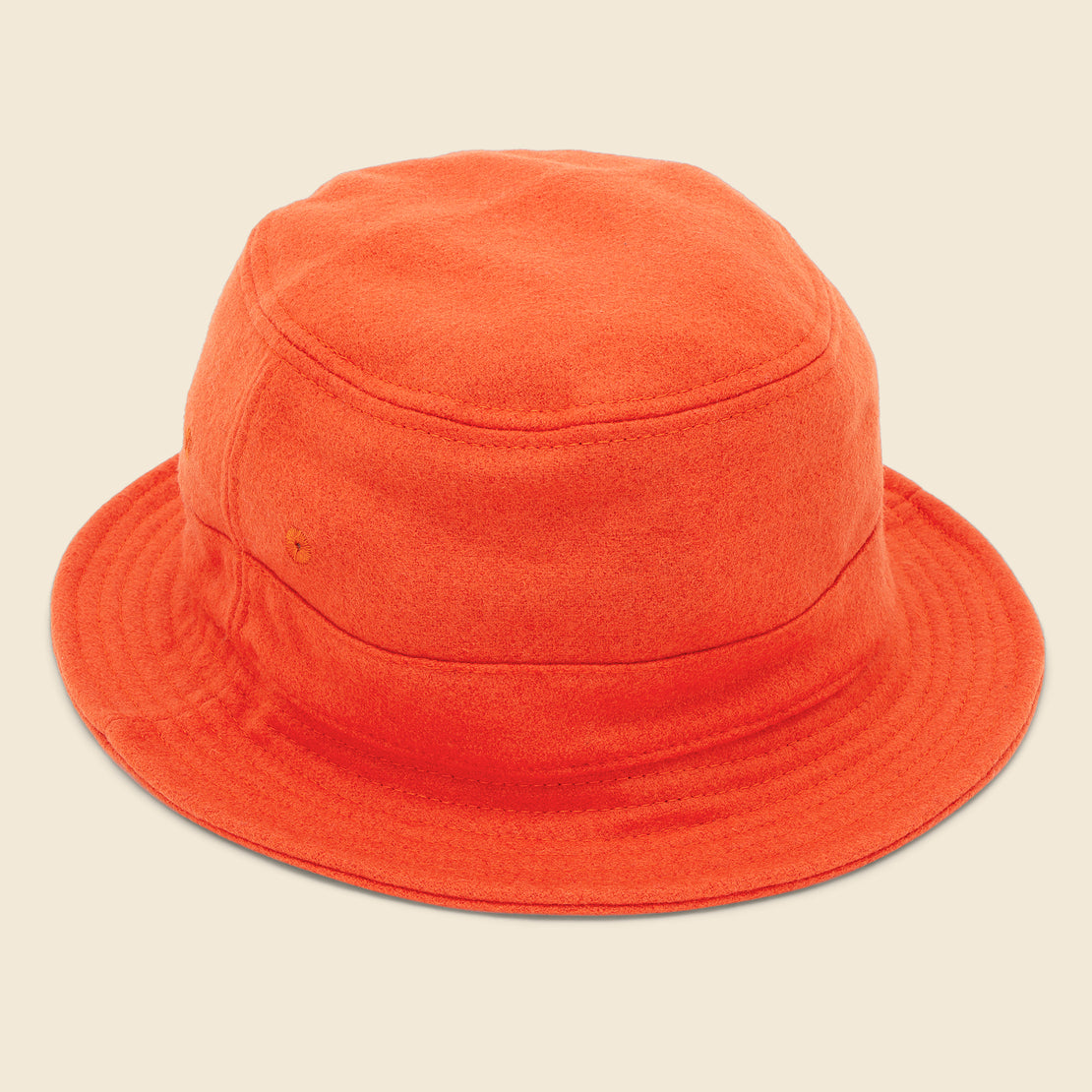 Universal Works Melton Wool Bucket Hat - Orange