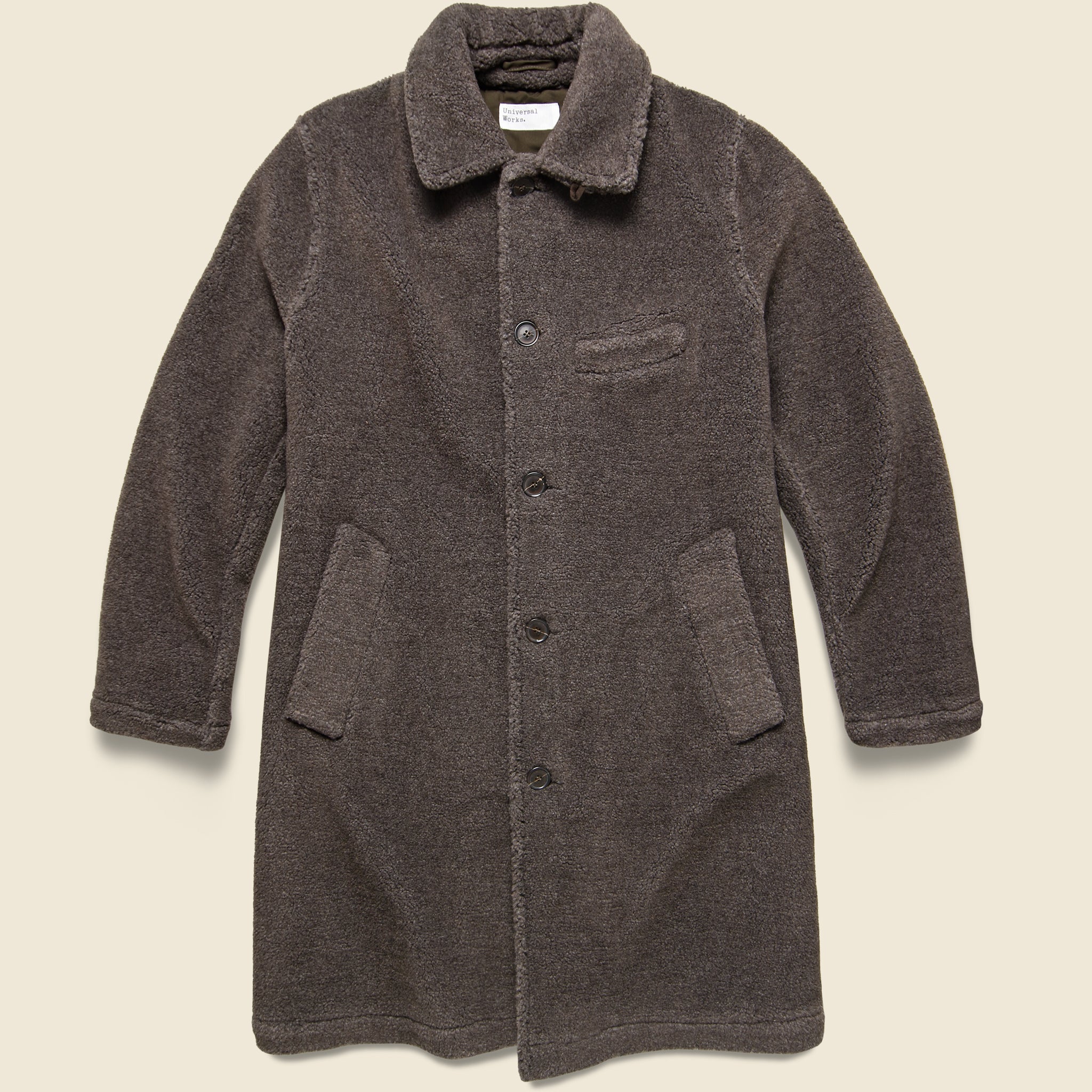 Rocket Fleece Short Overcoat - Brown - Universal Works - STAG Provisions - Outerwear - Coat / Jacket