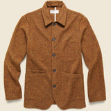 Simple Wool Bakers Jacket - Orange Herringbone - Universal Works - STAG Provisions - Outerwear - Coat / Jacket