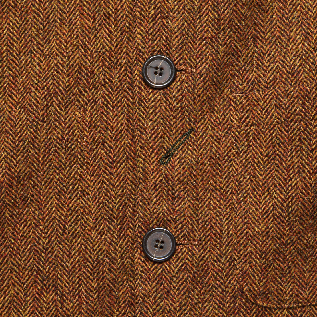 Simple Wool Bakers Jacket - Orange Herringbone - Universal Works - STAG Provisions - Outerwear - Coat / Jacket