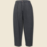 Kharma Cotton Pleated Track Pant - Black - Universal Works - STAG Provisions - Pants - Twill