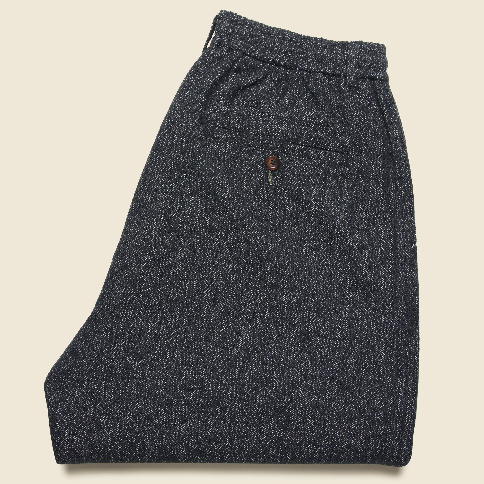 Kharma Cotton Pleated Track Pant - Black - Universal Works - STAG Provisions - Pants - Twill