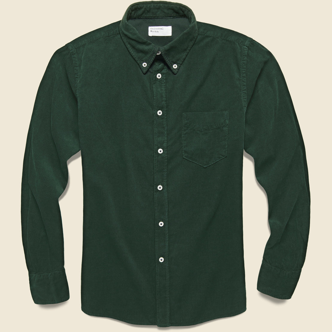 Universal Works Cord Everyday Shirt - Forest Green