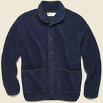 Lancaster Jacket - Navy Mountain Fleece - Universal Works - STAG Provisions - Outerwear - Coat / Jacket