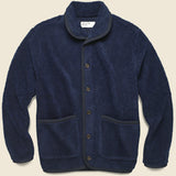 Lancaster Jacket - Navy Mountain Fleece - Universal Works - STAG Provisions - Outerwear - Coat / Jacket