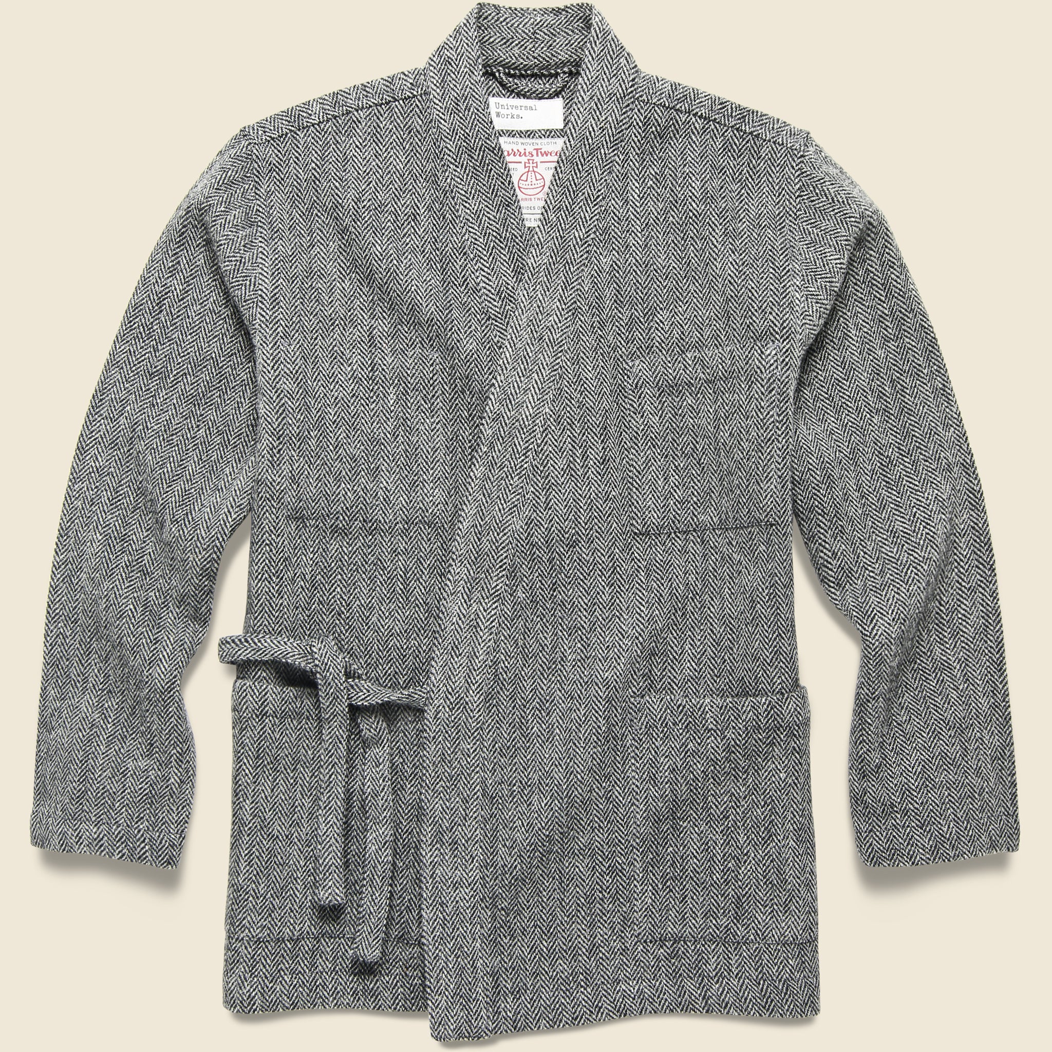 Kyoto Work Jacket - Grey Herrinbone Harris Tweed - Universal Works - STAG Provisions - Outerwear - Coat / Jacket