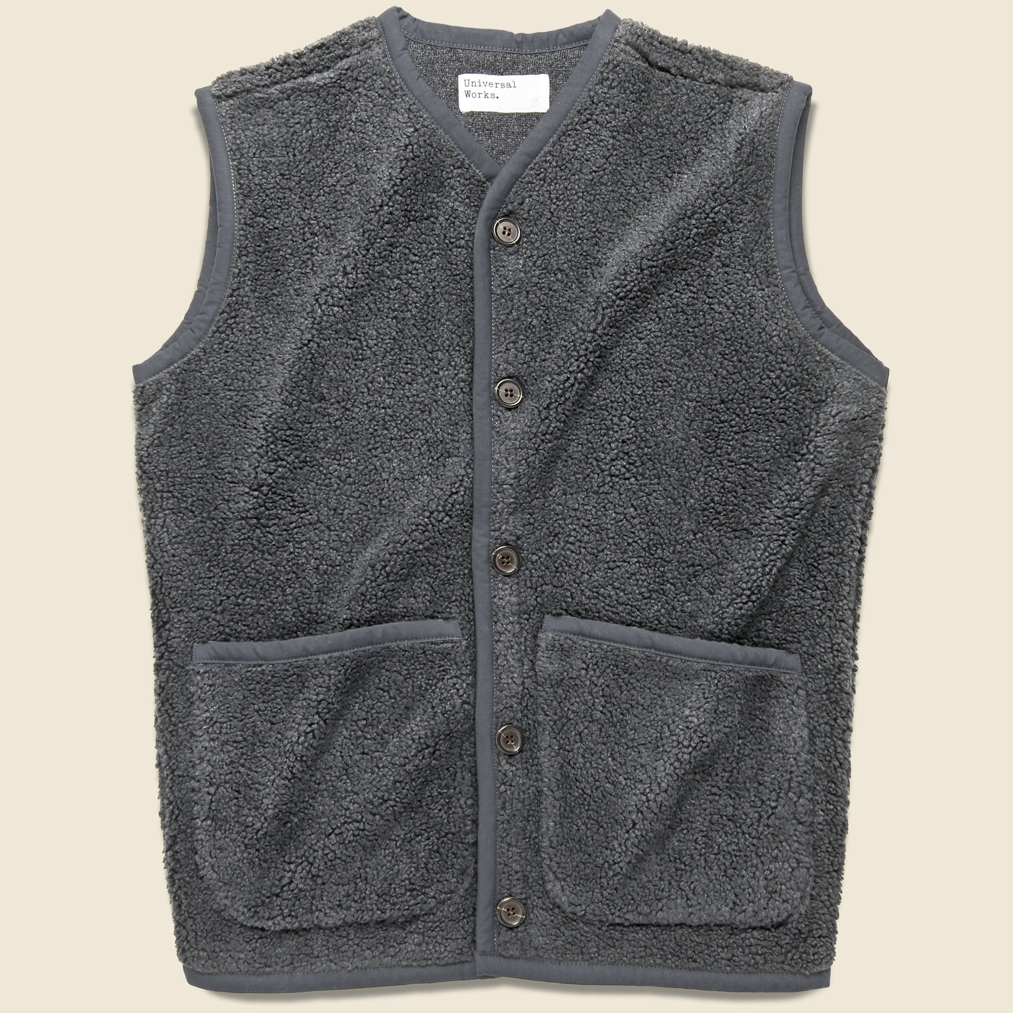 Lancaster Gilet Vest - Grey Mountain Fleece - Universal Works - STAG Provisions - Outerwear - Vest