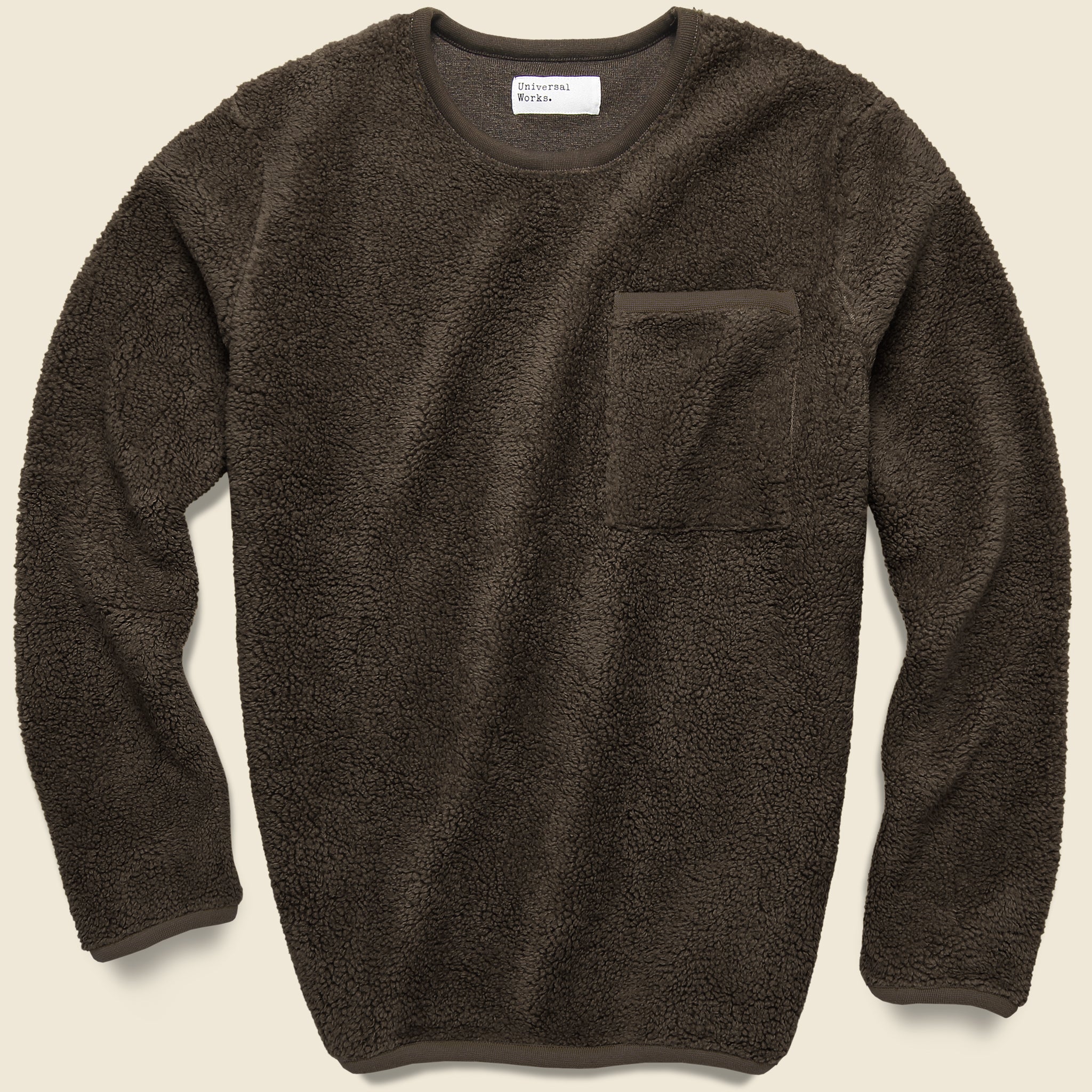 Lancaster Crewneck - Brown Mountain Fleece - Universal Works - STAG Provisions - Tops - Fleece / Sweatshirt