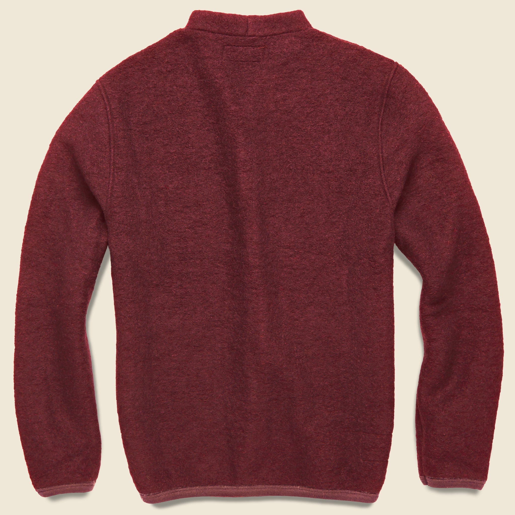 Wool Fleece Cardigan - Berry - Universal Works - STAG Provisions - Tops - Sweater