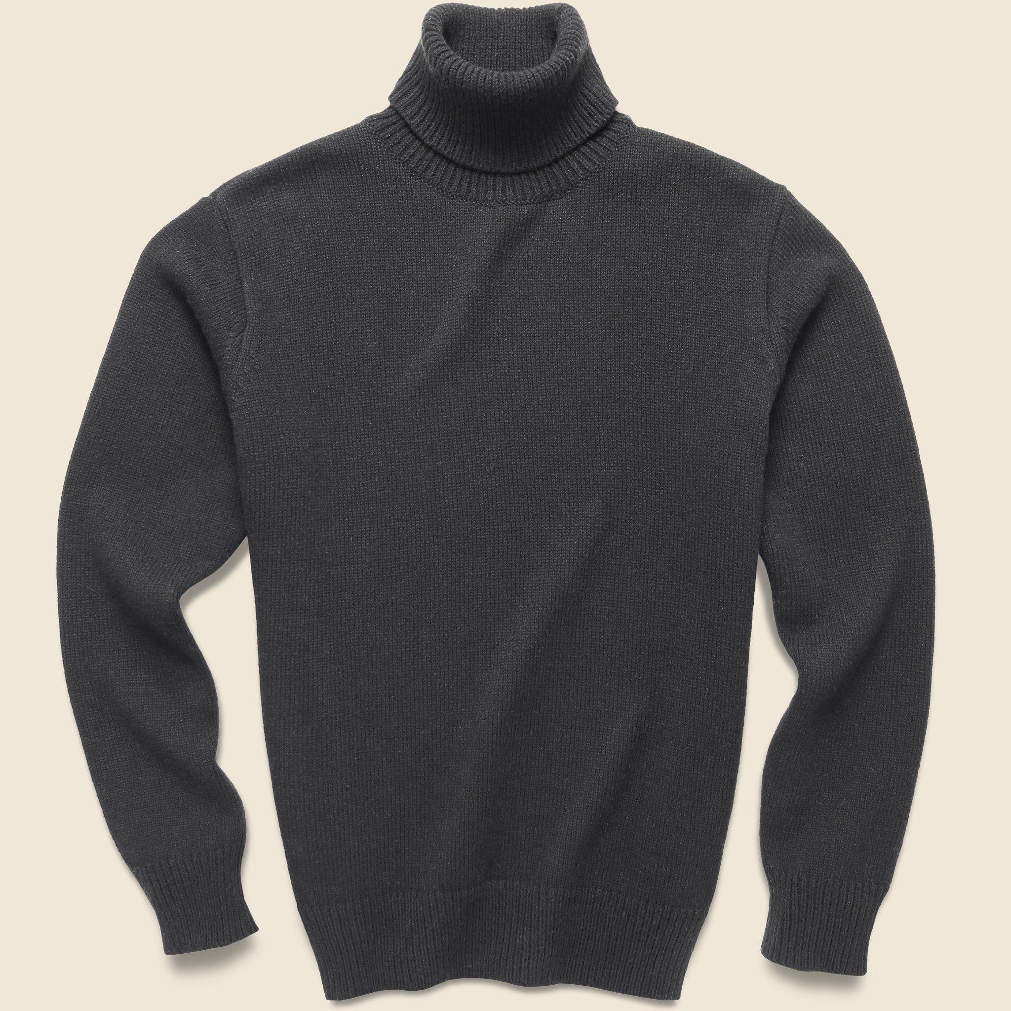 Roll Neck Sweater - Black Wool - Universal Works - STAG Provisions - Tops - Sweater