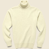 Roll Neck Sweater - Ecru Wool - Universal Works - STAG Provisions - Tops - Sweater