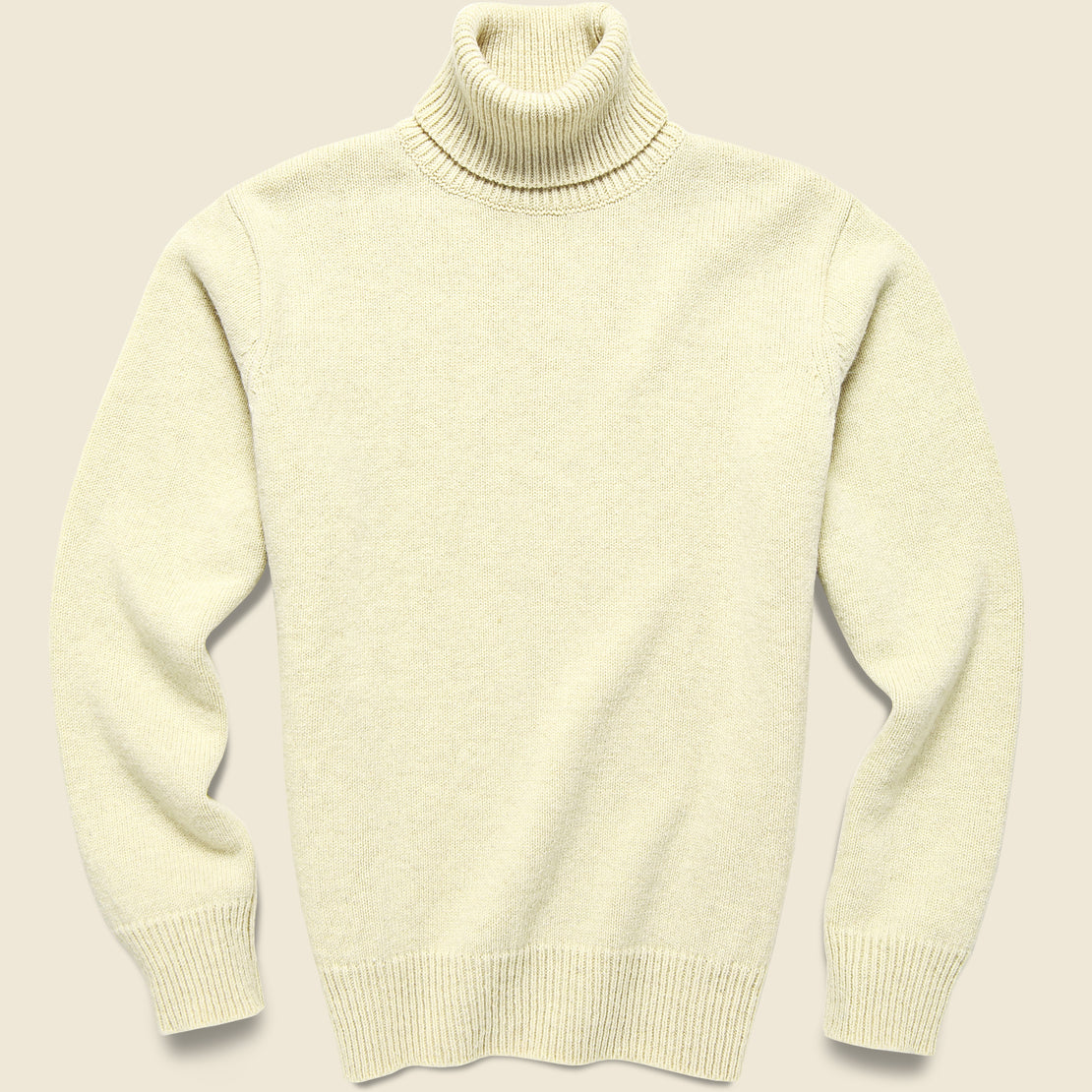 Universal Works Roll Neck Sweater - Ecru Wool