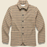 Bakers Chore Jacket - Stone Houndstooth Check - Universal Works - STAG Provisions - Outerwear - Coat / Jacket