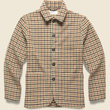Bakers Chore Jacket - Stone Houndstooth Check - Universal Works - STAG Provisions - Outerwear - Coat / Jacket
