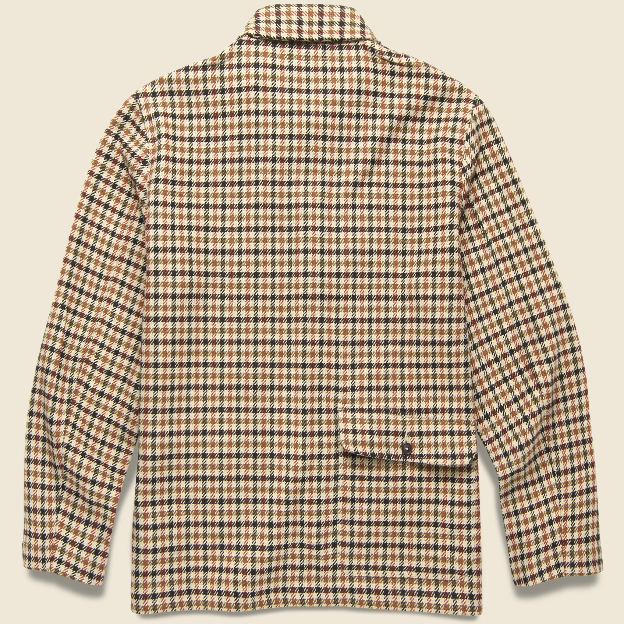 Bakers Chore Jacket - Stone Houndstooth Check - Universal Works - STAG Provisions - Outerwear - Coat / Jacket
