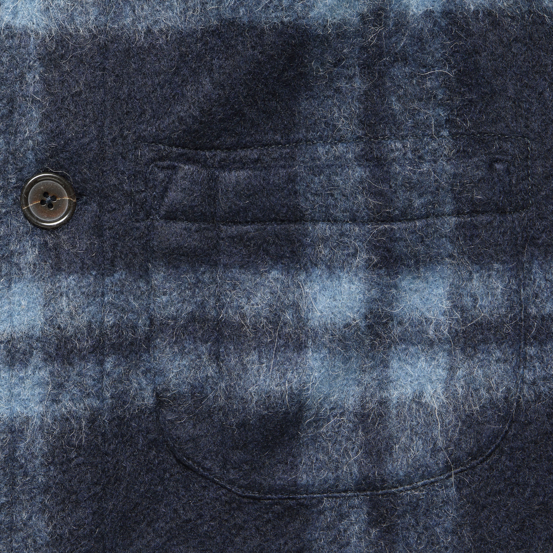 Soft Wool Field Jacket - Navy Plaid - Universal Works - STAG Provisions - Outerwear - Coat / Jacket