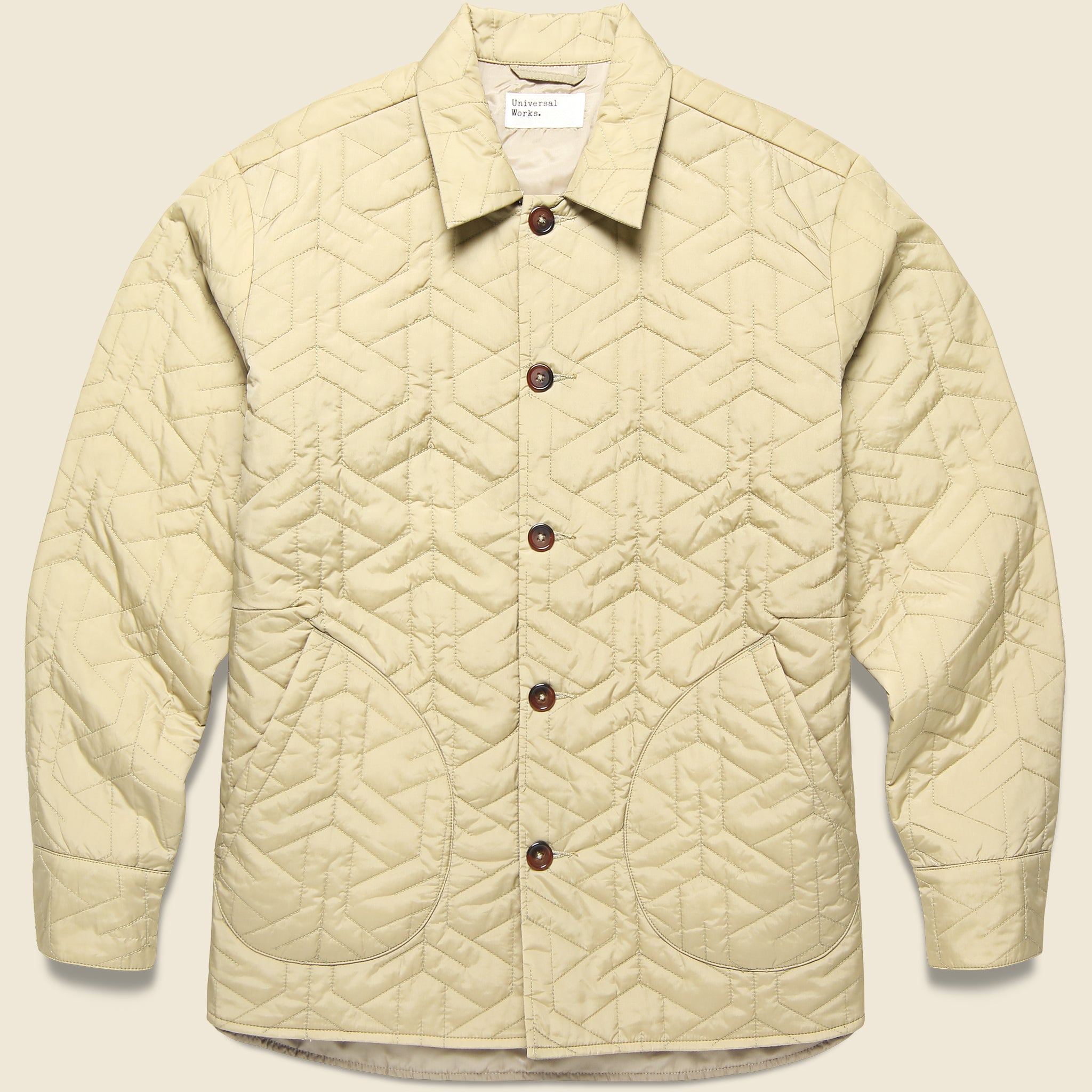 Quilted Travail Jacket - Pale Khaki - Universal Works - STAG Provisions - Outerwear - Coat / Jacket